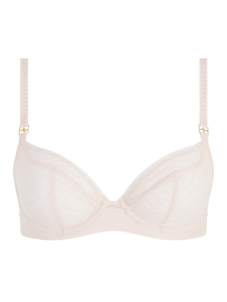 Chantelle Graphic Allure Unlined Plunge Bra - Pearl Pink