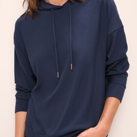 Eberjey Softest Sweats Hoodie - Navy