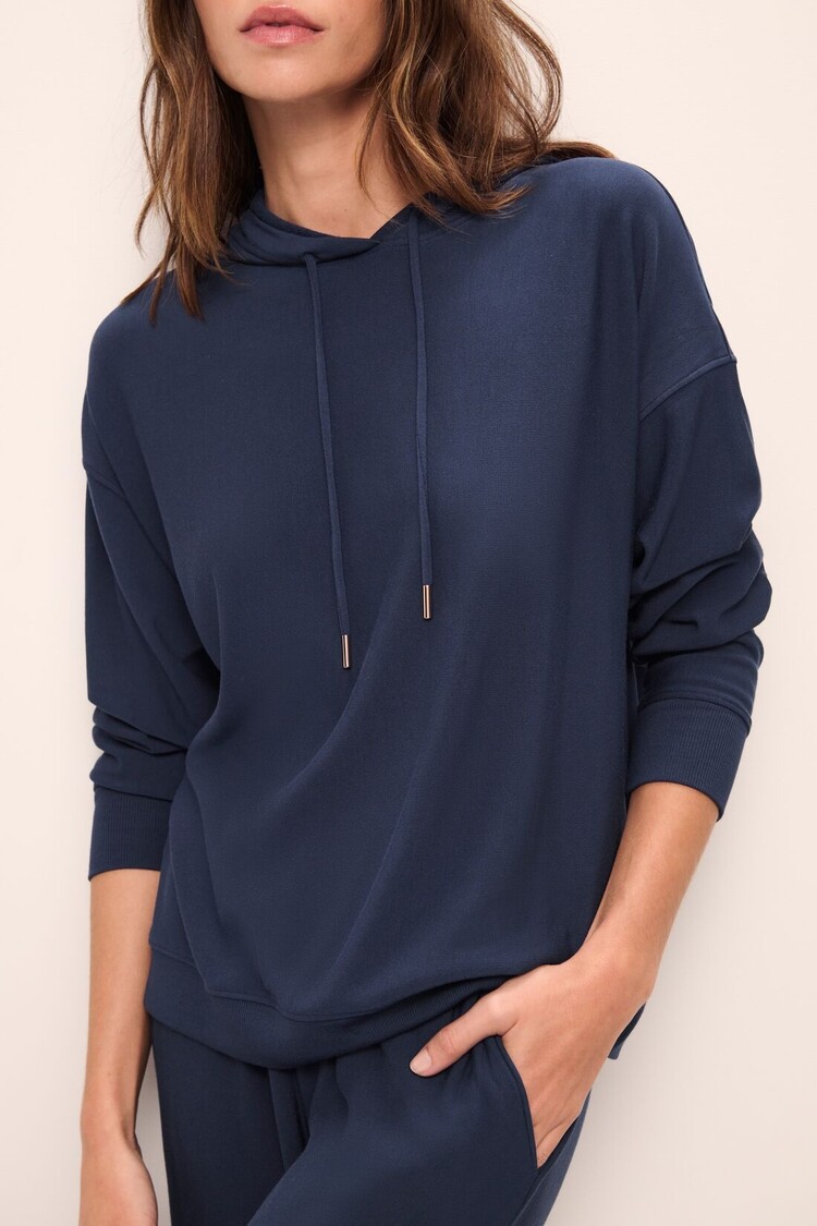 Eberjey Softest Sweats Hoodie - Navy