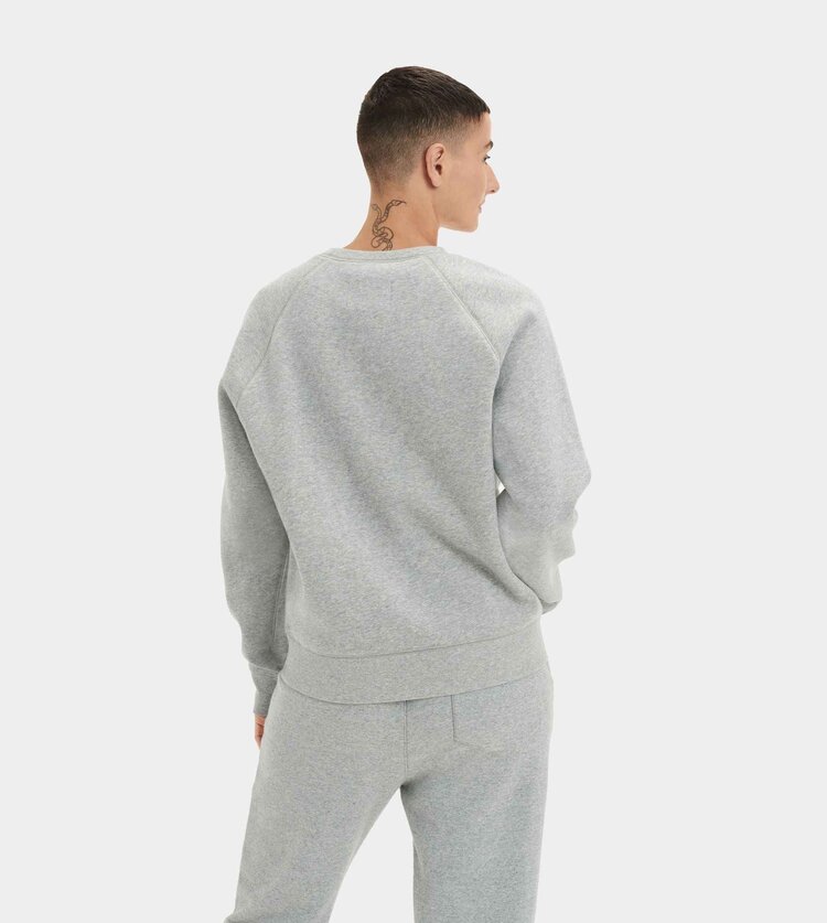 Ugg Madeline Fuzzy Logo Crewneck - Grey Heather/Sonora