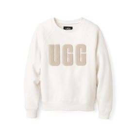 Ugg Madeline Fuzzy Logo Crewneck - Nimbus/Sand