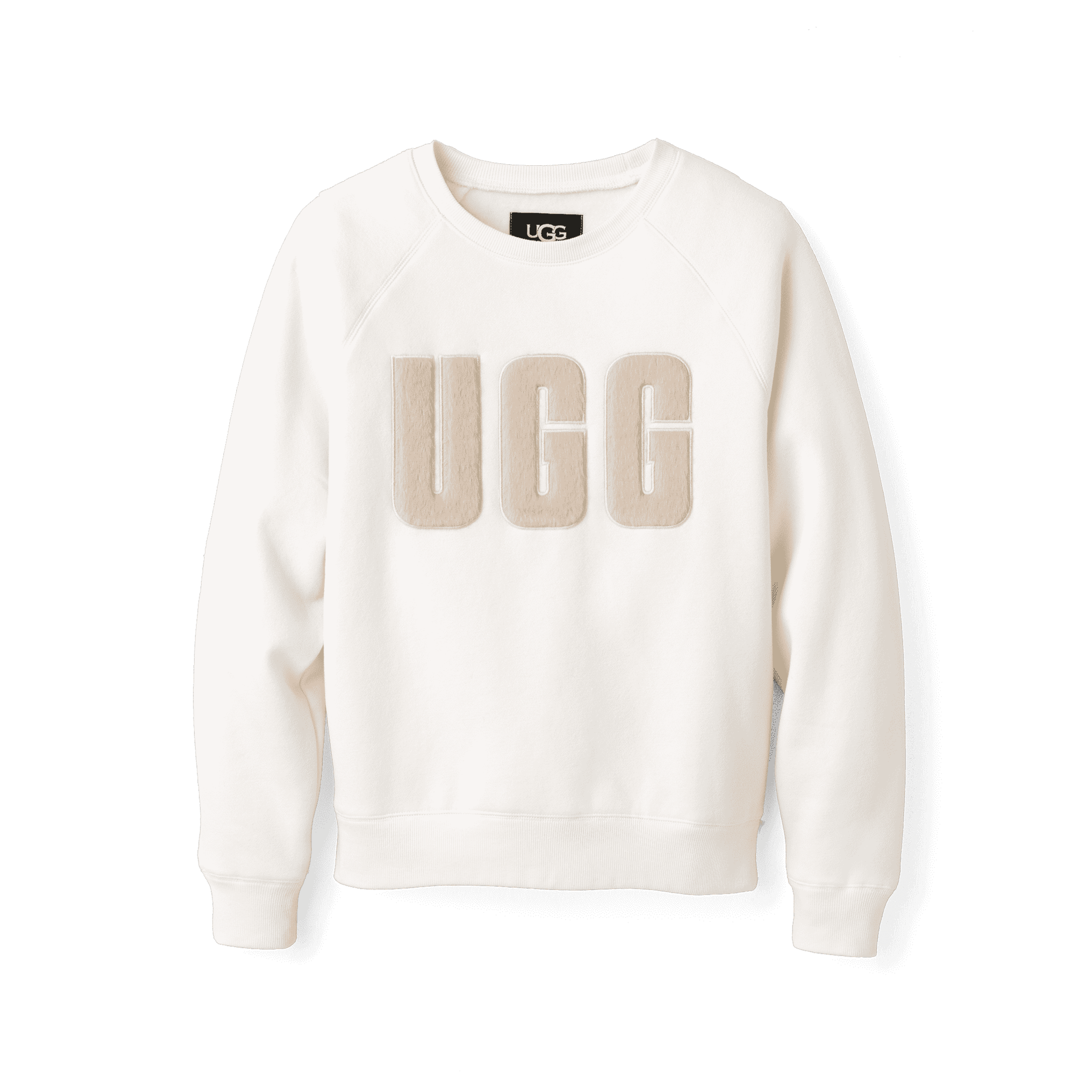 Madeline Fuzzy Logo Crewneck 1123718 Nimbus/Sand - Lace & Day Madeline Fuzzy Logo Crewneck 1123718 Nimbus/Sand - Lace & Day