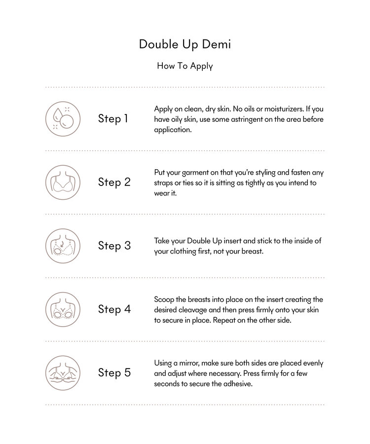 Nood Double Up Demi Push-Up Pads - Buff (No.3)