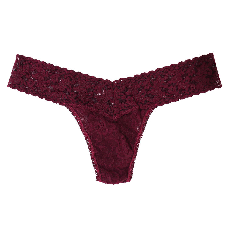 Hanky Panky Low Rise Thong Panty - Dried Cherry