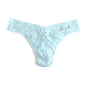 Hanky Panky Original Rise Bride Thong Panty - Celeste Crystal