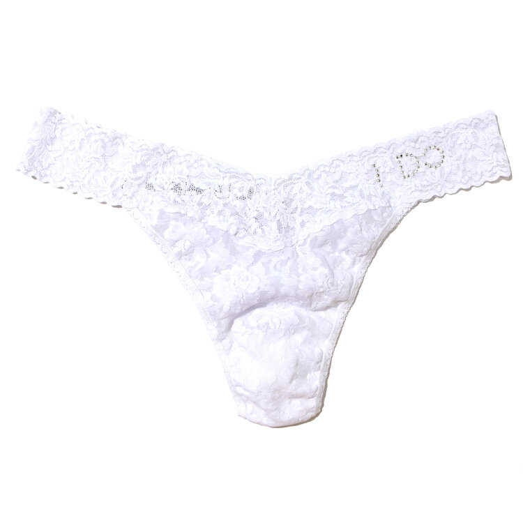 Hanky Panky Plus Size Original Rise I Do Thong Panty - White