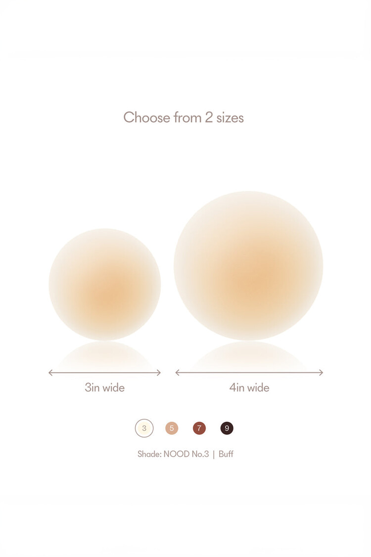 Nood Non-Adhesive  3 inch Nipple Covers - Soft Tan (5)