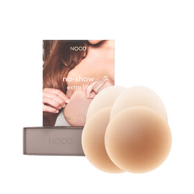 Nood Adhesive Extra Lift 4 in. Nipple Covers - Soft Tan (5)