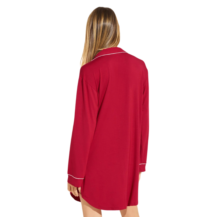 Eberjey Gisele Sleep Shirt - Red/Ivory