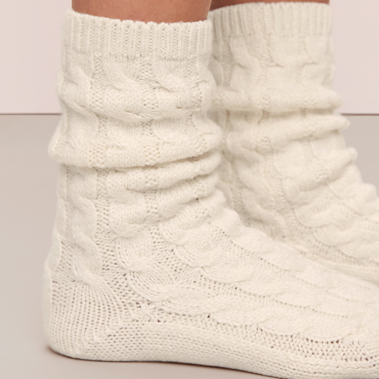 Eberjey Cozy Crew Sock - Ivory