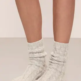 Eberjey Cozy Crew Sock - Light Grey Heather