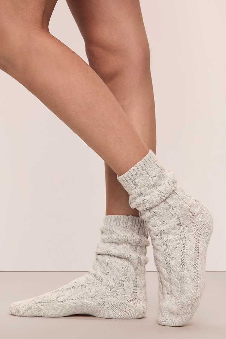 Eberjey Cozy Crew Sock - Light Grey Heather