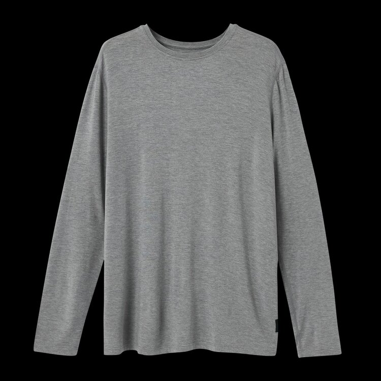 Saxx Snooze Long Sleeve Tee - Dark Grey Heather