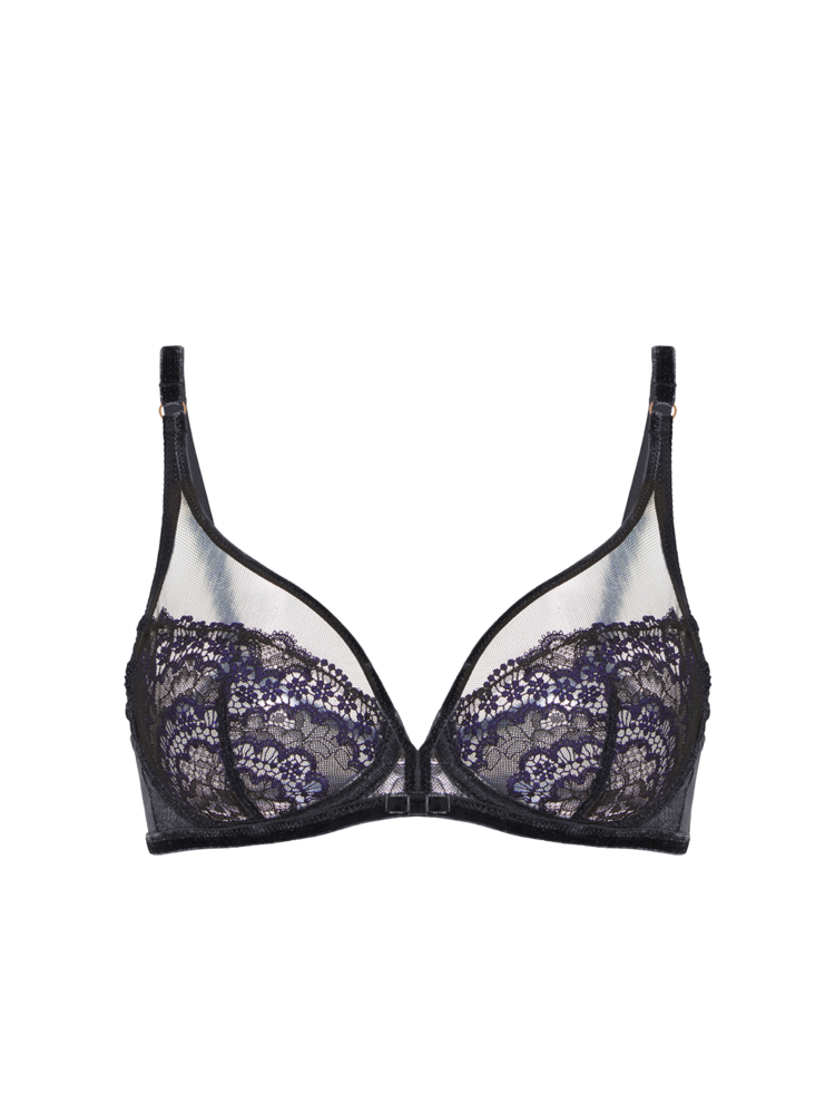 Simone Perele Scenario Sheer Plunge Bra 1E3319 Black (015)