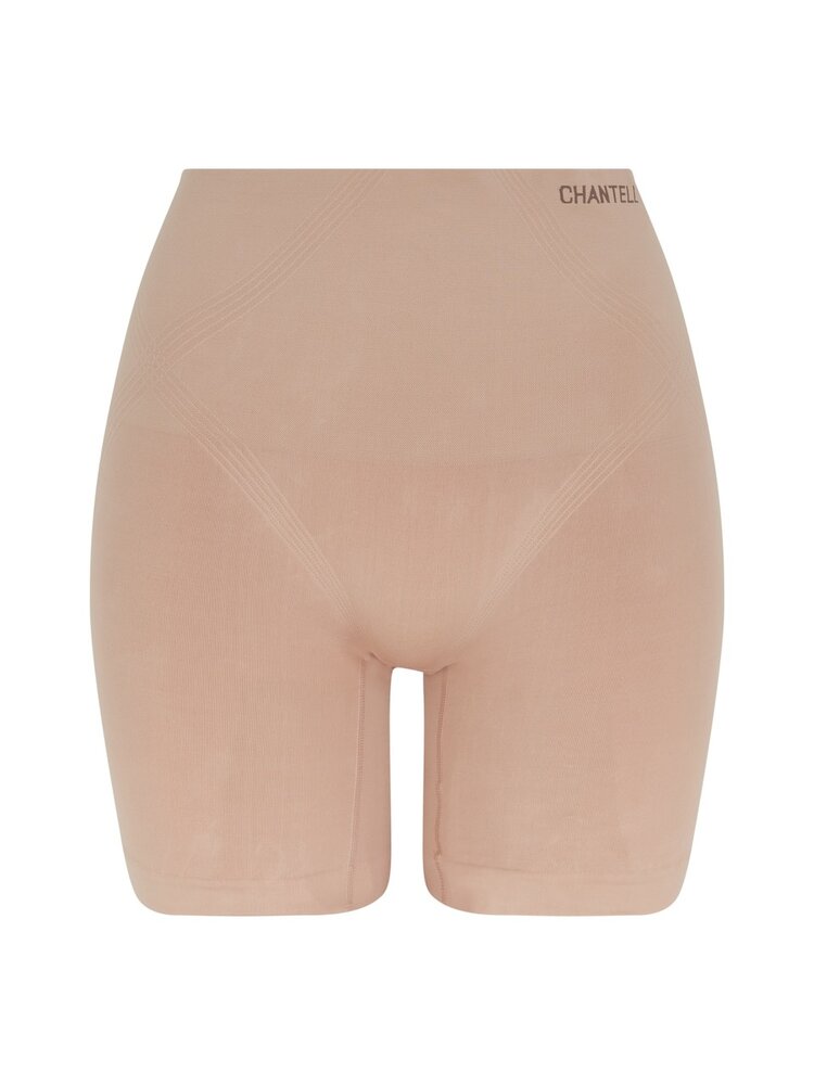 Chantelle Smooth Comfort High Waisted Mid-Thigh Light Shaping Short - Beige