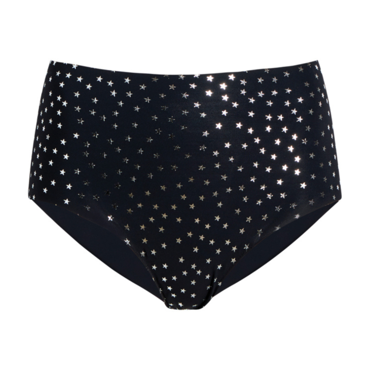 Commando Classic Print High Rise Bikini Panty - Silver Stars