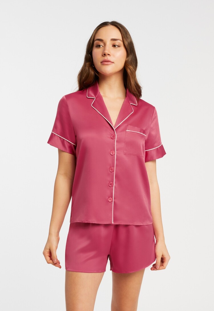 Rya Aurora Shortie Pajama Set - Lipstick