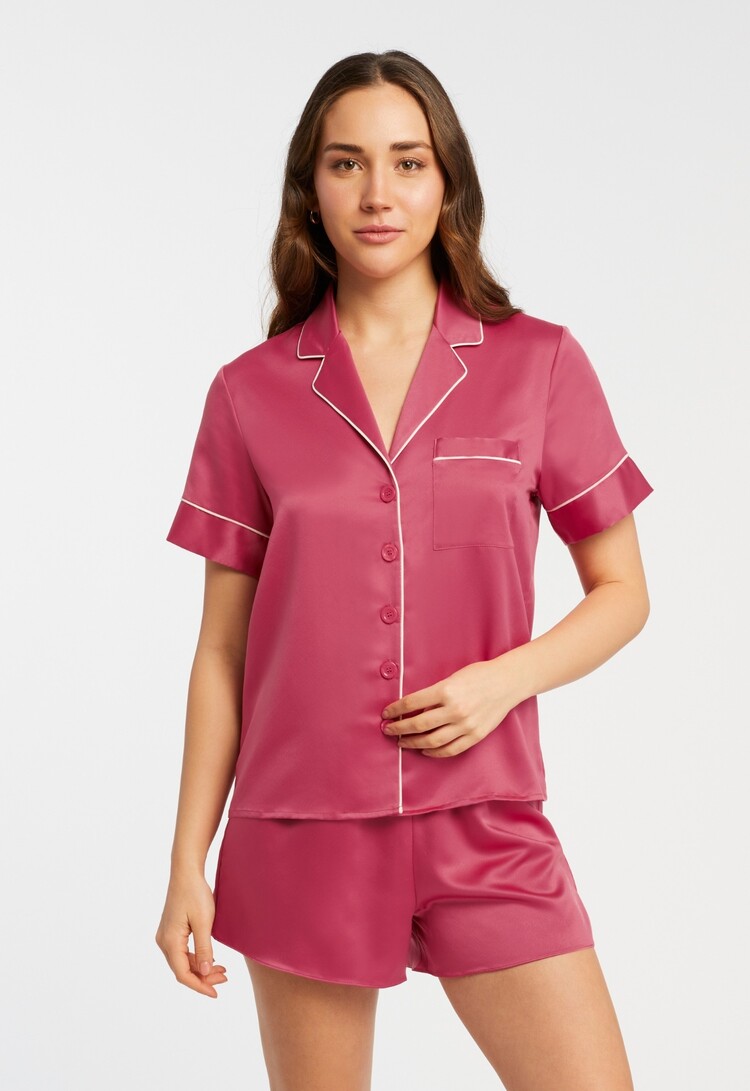 Rya Aurora Shortie Pajama Set - Lipstick