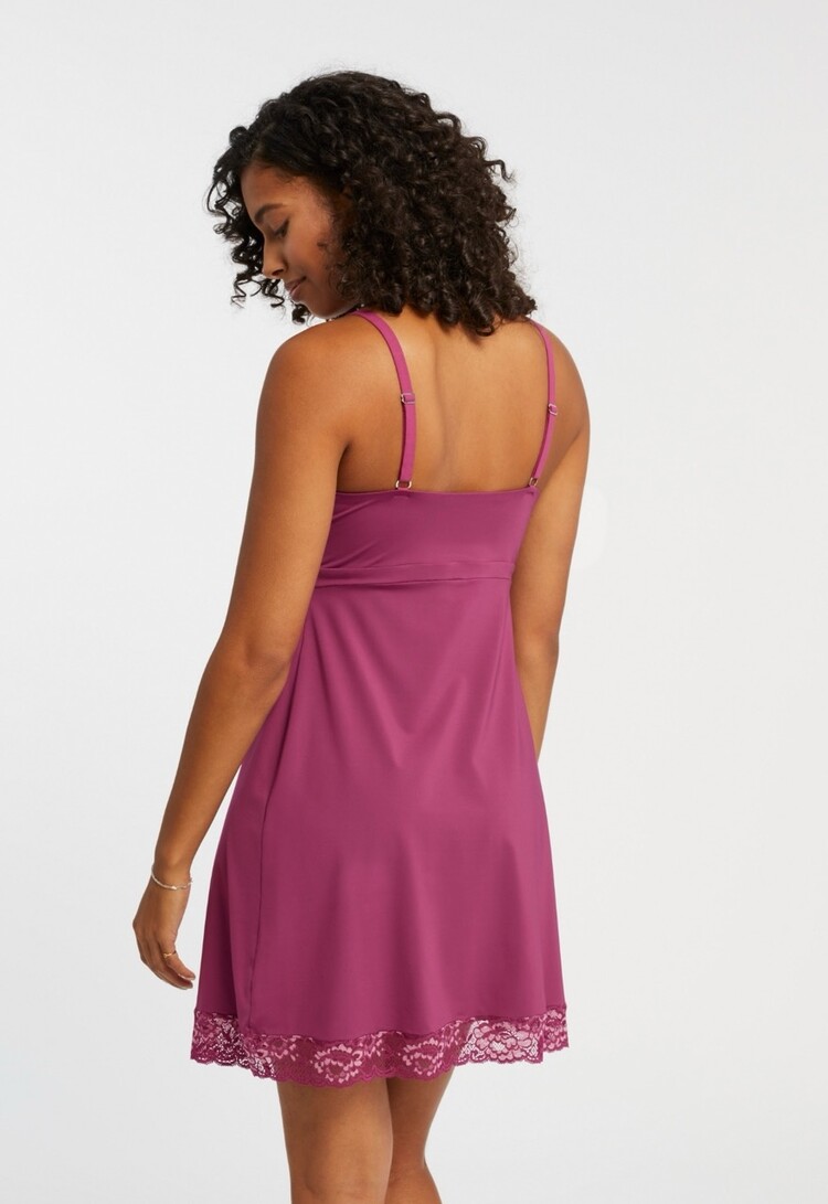 Montelle Full Bust Support Chemise - Cranberry