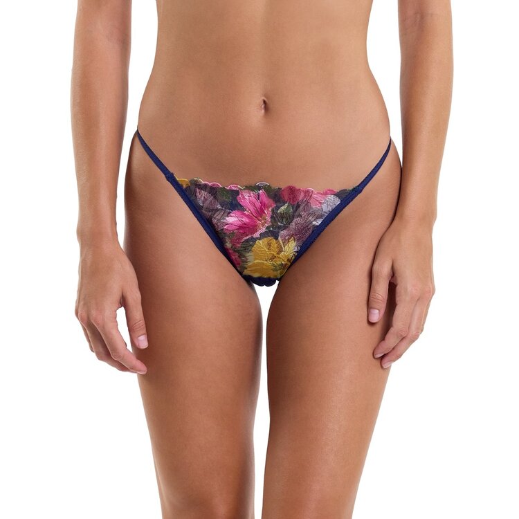 Hanky Panky Wildly Blooming Tanga Panty - Dark Sky (DSKB)