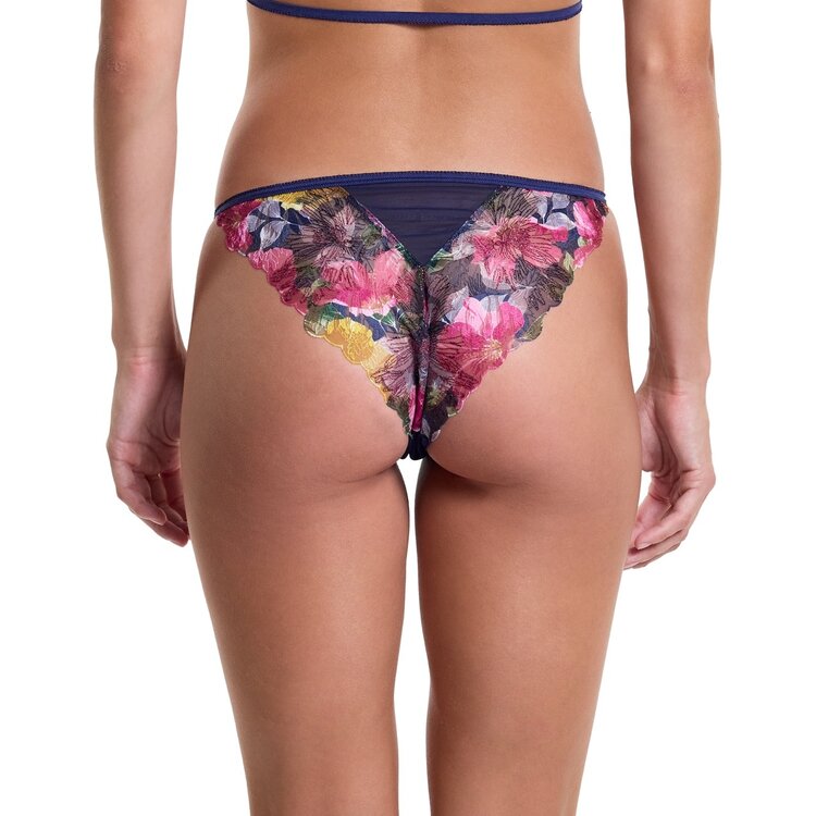 Hanky Panky Wildly Blooming Tanga Panty - Dark Sky (DSKB)