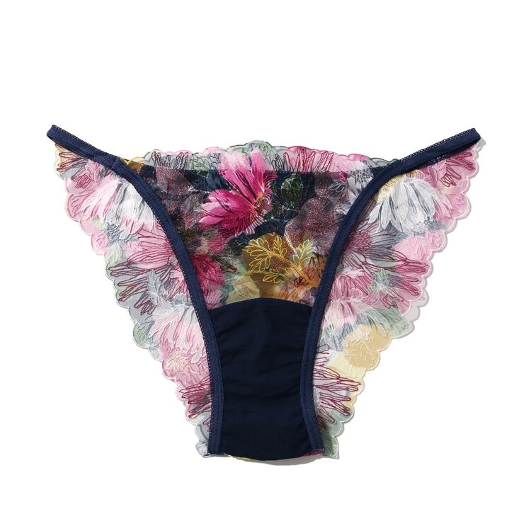 Hanky Panky Wildly Blooming Tanga Panty - Dark Sky (DSKB)