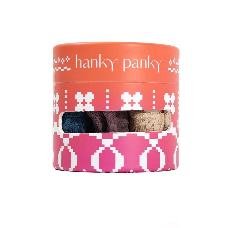 Hanky Panky Holiday 3-pack Low Rise Thong - Sand/Dusk/Blue