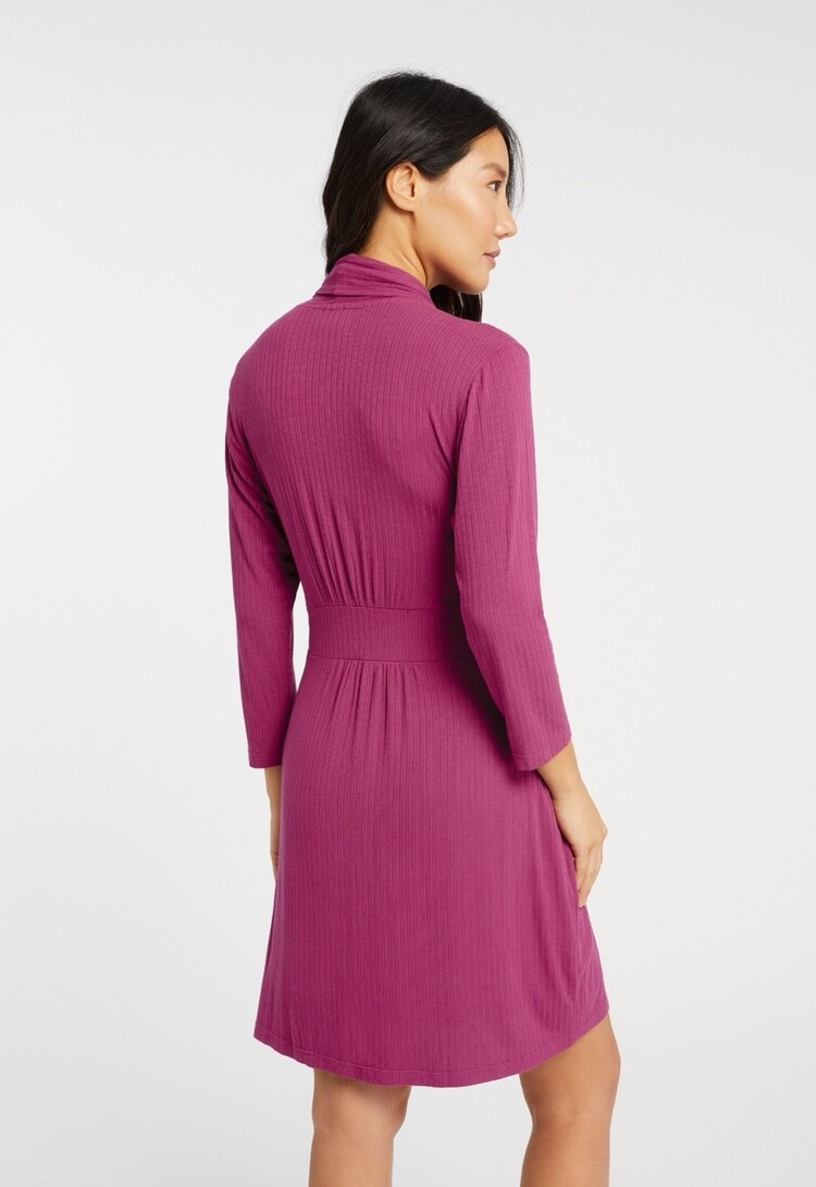 Fleur't Iconic Robe - Cranberry Pointelle