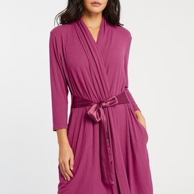 Fleur't Iconic Robe - Rasberry Pointelle