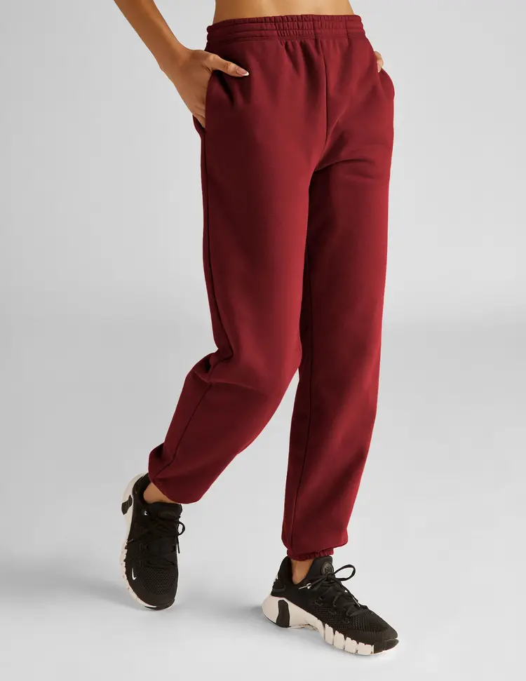Beyond Yoga On the Go Jogger Sweatpant - California Merlot