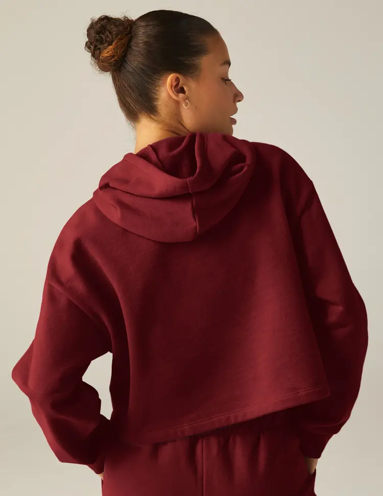 Beyond Yoga Happiness Cropped Hoodie - California Merlot