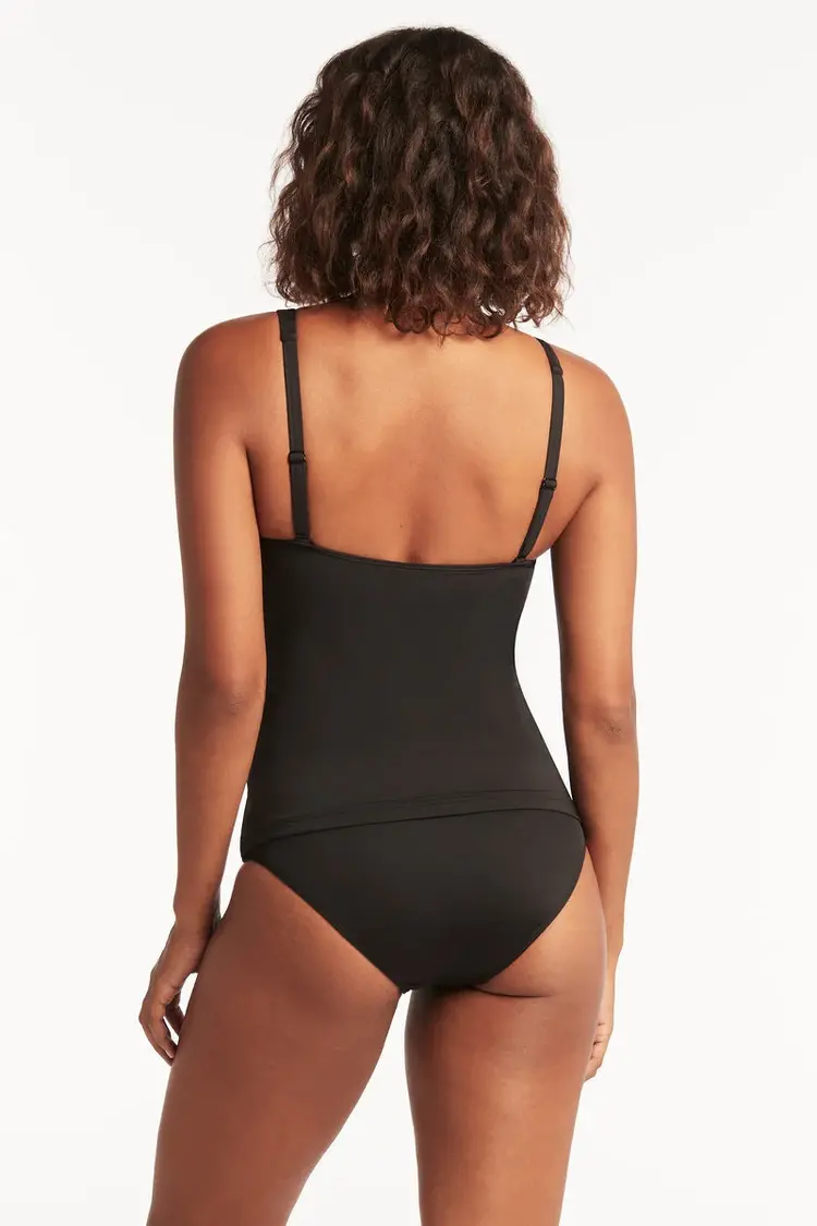 Sea Level Eco Essentials Tank D/DD Cup Tankini - Black