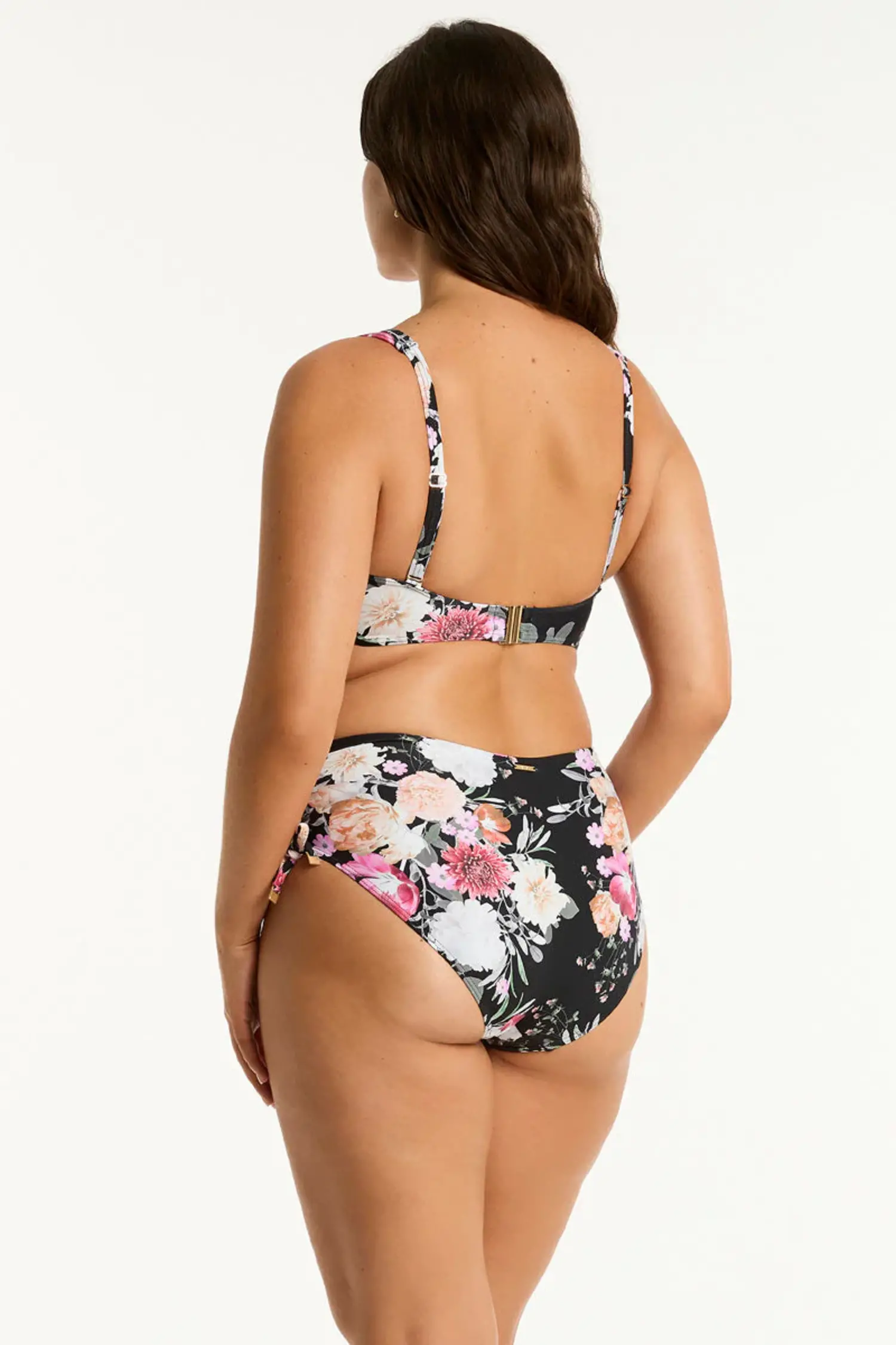 Belle Cross Front Multi-Fit Bikini Top SL3110BL Black - Lace & Day