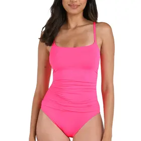 La Blanca Island Goddess One Piece - Bright Pink