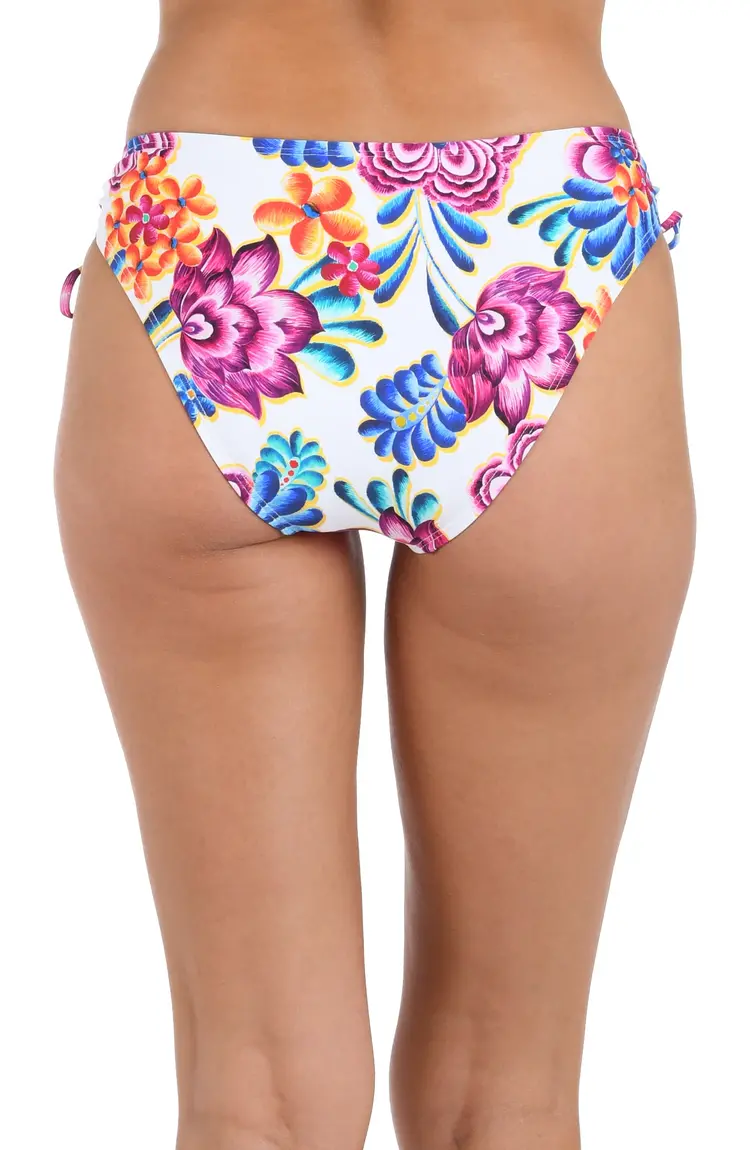 La Blanca Paradiso Hipster Bikini Bottom - White Floral