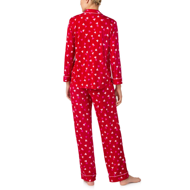 Kate Spade Modal Jersey 3/4 Slv Long Pant PJ Set - Hearts (625)