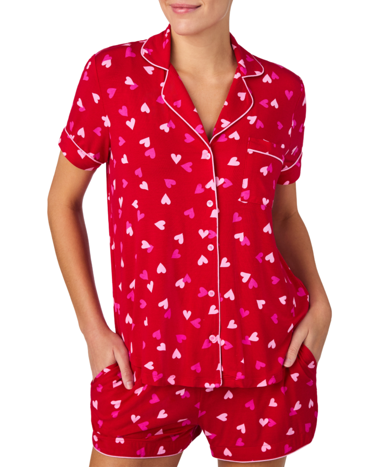 Kate Spade Modal Jersey S/S Short PJ Set - Hearts