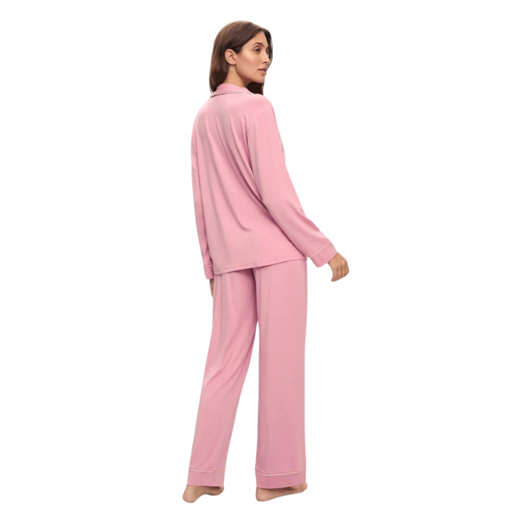 Eberjey Gisele  L/S Long Pant PJ Set - Rose Quartz/Pink