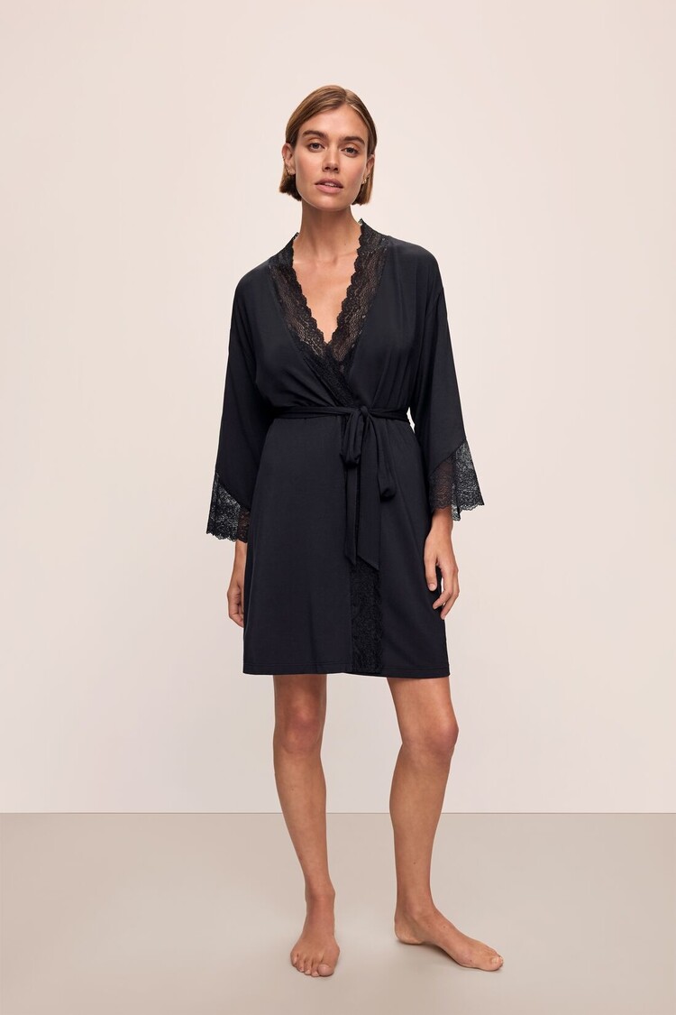 Eberjey Lara Robe - Black