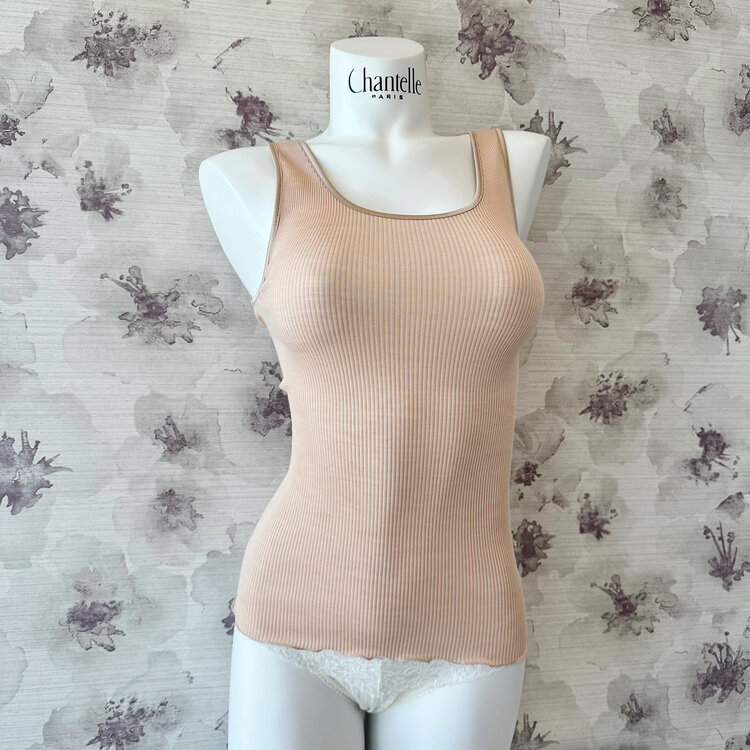 Oscalito Wool-Silk Blend Ribbed Cami - Rose