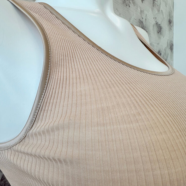 Oscalito Wool-Silk Blend Ribbed Cami - Rose