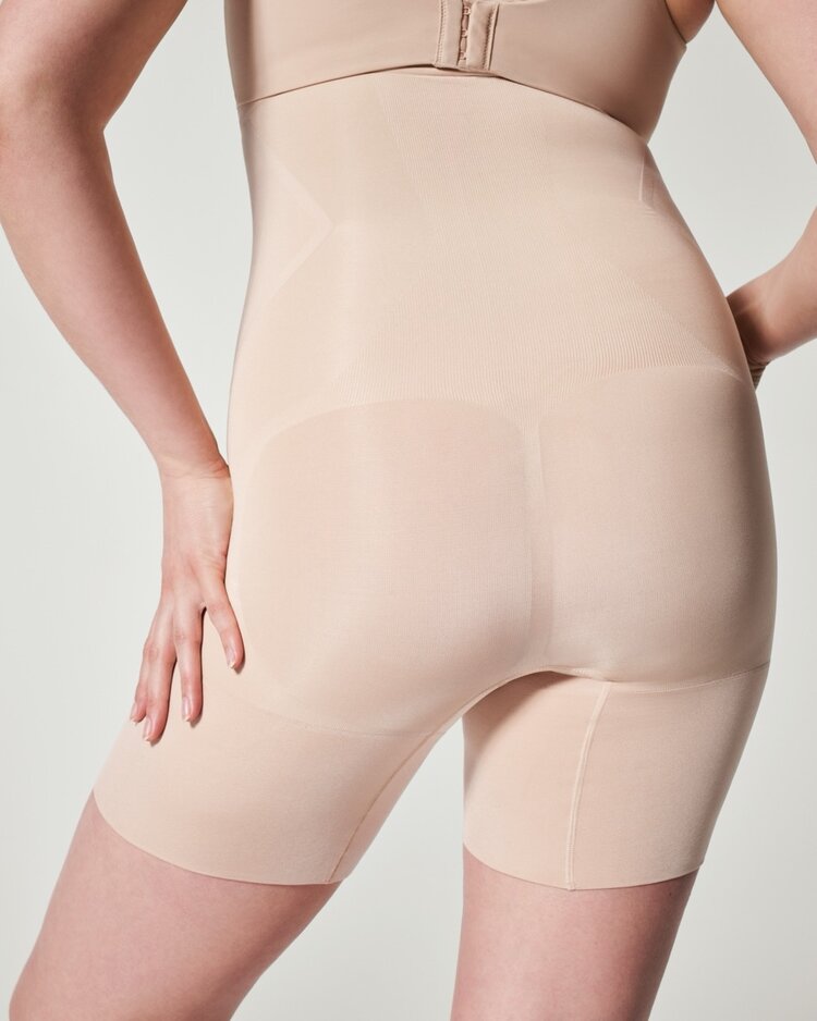 Spanx Oncore High Waist Mid-Thigh Short - Soft Beige