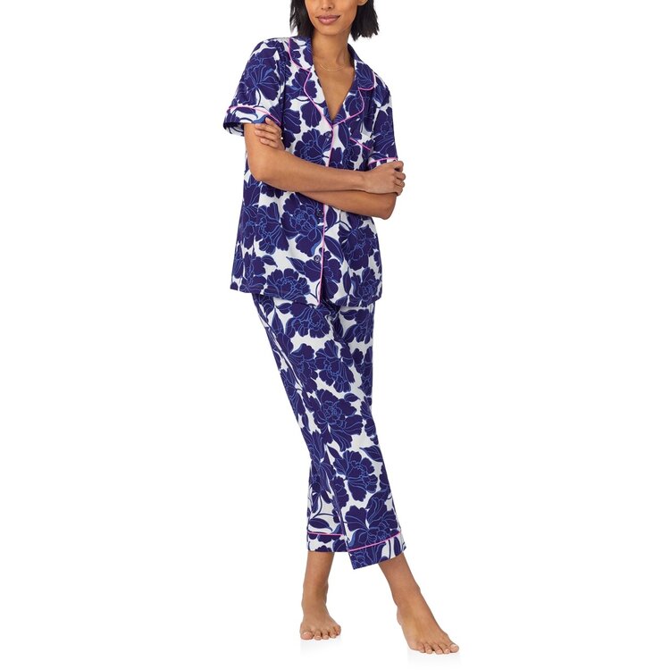 Bed Head Short Sleeve Cropped PJ Set - Isabella Floral (1227B)