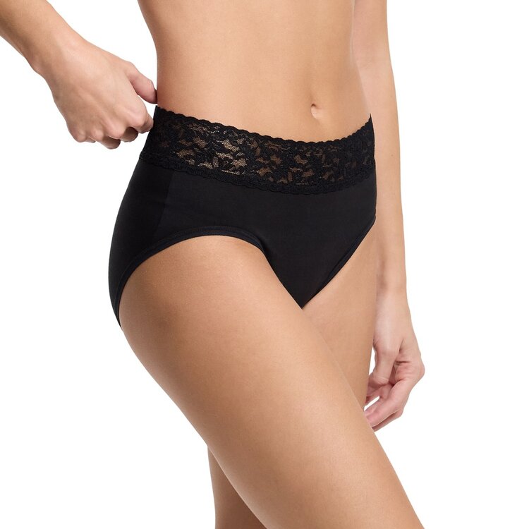 Hanky Panky Cotton French Brief - Black