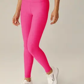 Beyond Yoga Spacedye Out of Pocket High Waisted Midi Legging - Pink Punch Heather