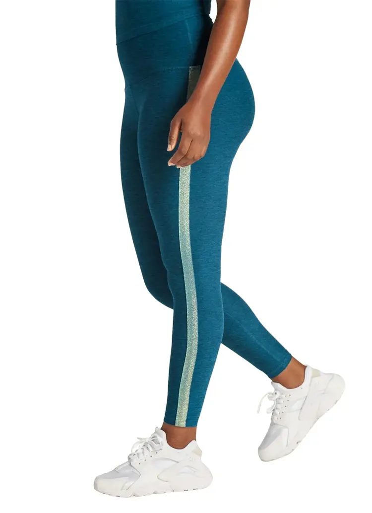Beyond Yoga Shine On Midi Legging - Blue Gem