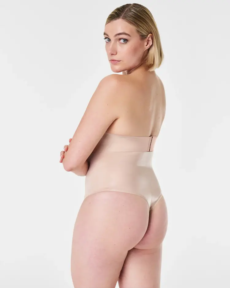 Spanx Thinstincts High-Waisted Thong - Champagne Beige (CMPBG)