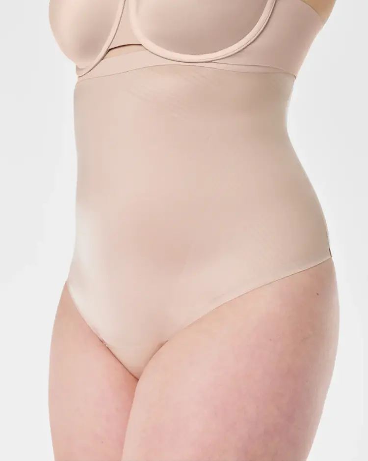Spanx Thinstincts High-Waisted Thong - Champagne Beige (CMPBG)