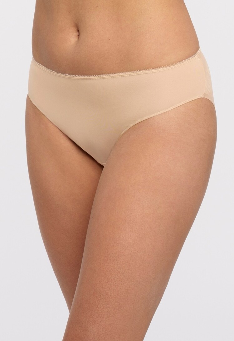 Montelle Nudies High-Cut Brief Panty - Sand