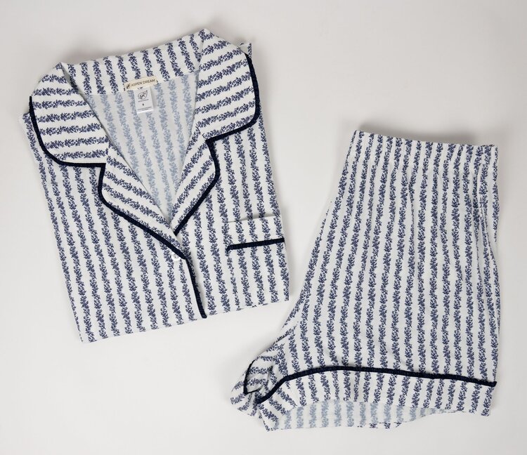 Aspen Dream Jolene S/S Short PJ Set - Coral Print